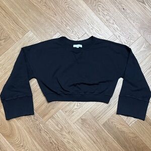 Spiritual Gangster Black Women's Cropped Crew Neck Sweater